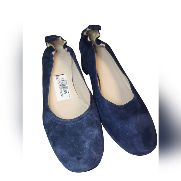 Everlane The Day Heel Women's Navy Suede Shoes SZ US 10 - Picture 10 of 15